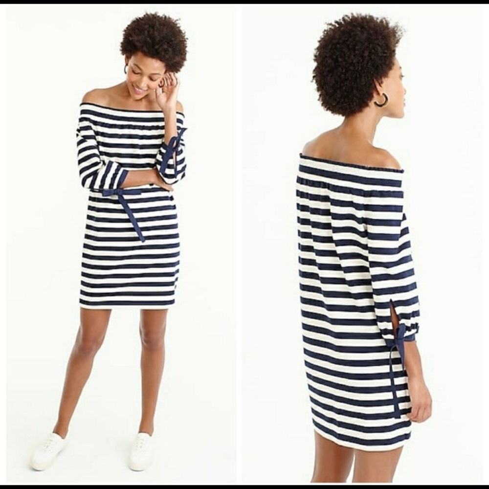 EUC J Crew Strapless Shoulder Dress